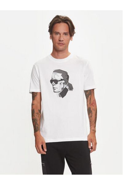 Karl Lagerfeld Men's T-Shirt 755060-544242 White
