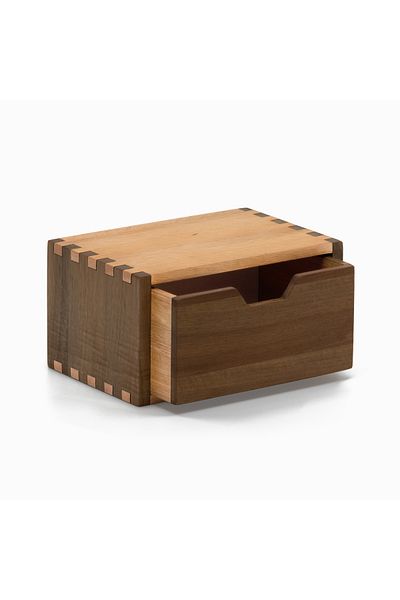 Woodsaka Desna Desktop Storage Box with Drawer - 18cm X 12cm X 9.8cm