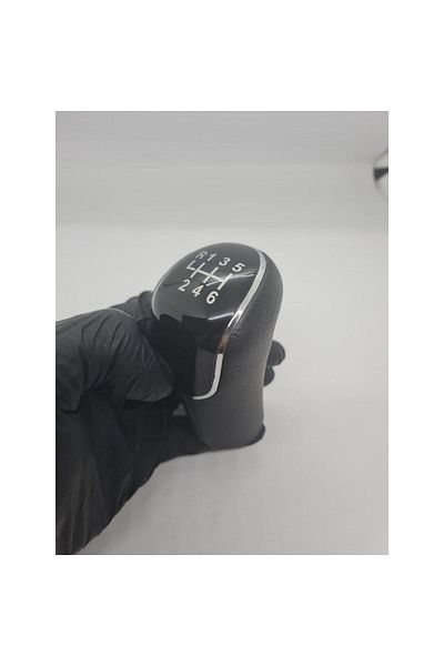 FVR Mazda 3 Black Leather Gear Shift Knob 6 Forward Artificial Leather
