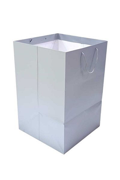 Party and Story Large square-shaped gift bags, 12 pieces, gray Size 35Ã—35Ã—53CM