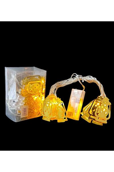 Party and Story Luminous Ramadan decorations, lantern shape, 2 meters, 10 pieces yellow