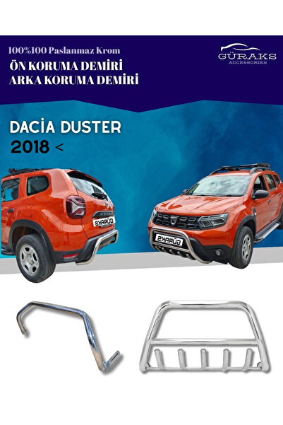 GÜRAKS Duster 2018 Öncesi Krom Ön Ve Arka Koruma 2 Li Set