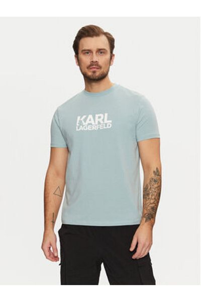 Karl Lagerfeld Tricou bărbătesc 755087 551235 Albastru deschis