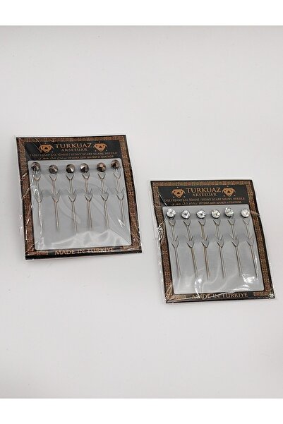 mim eşarp Жіноча шпилька для шарфа з кришталевими камінцями, 12 штук