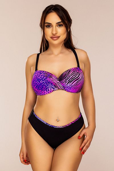 Lush Fashion Purple Two-Piece Swimsuit