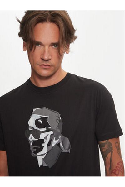 Karl Lagerfeld Men's T-Shirt 755060-544242 Black