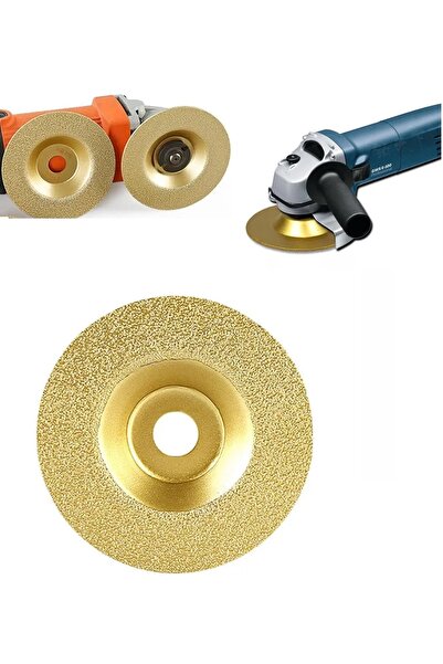 Depolife Titanyum Elmas Taşlama Zımparalama diski Cam Granit Mermer Pah Kesme Matal Bileme Silindiri 100mm