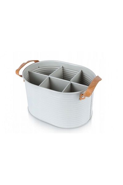 Excellent Houseware Frapiera Solsbery, metal, White, 17.5 x 14 x 24.5 cm