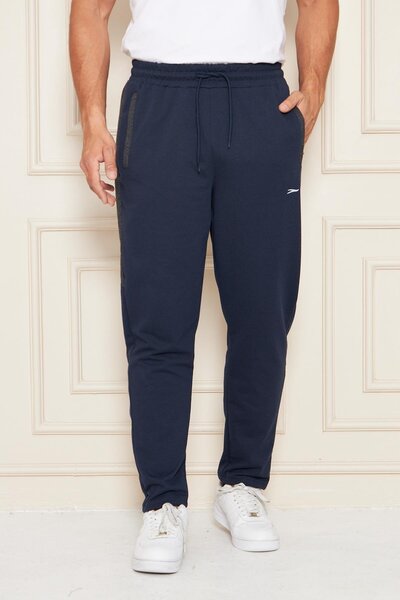 TRENDHİLL Ανδρικό ίσιο παντελόνι με ρίγες casual κομμένο μπλε Navy 6504-L