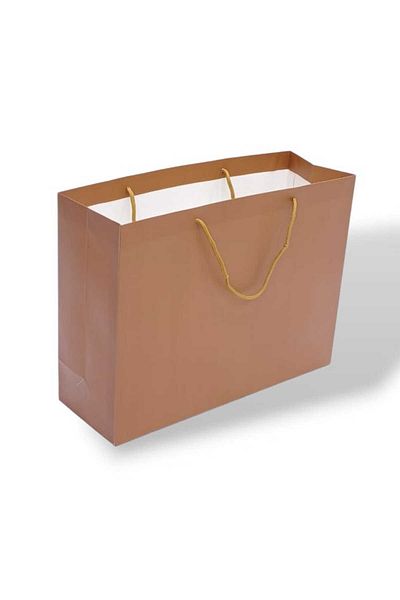 Party and Story Gift bags made of cardboard, 12 pieces, dark golden color Size35Ã—15Ã—46CM