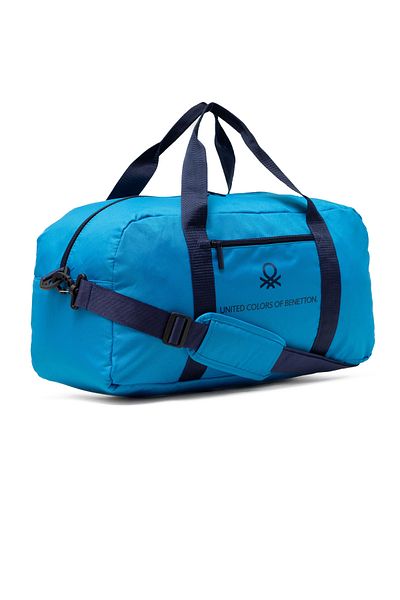 United Colors of Benetton Blue Unisex Travel Hand Suitcase Sports Bag with Shoulder Strap 21063