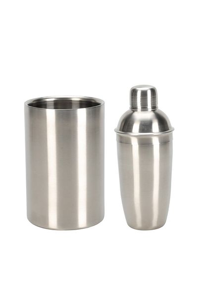 Excellent Houseware Lyon bar set, stainless steel, shaker 750 ml, shaker 13 x 19 cm