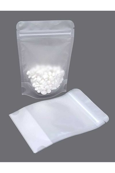 Party and Story 12-Piece Resealable Clear Foil Storage Bags, Gray16CM Ã—11CM