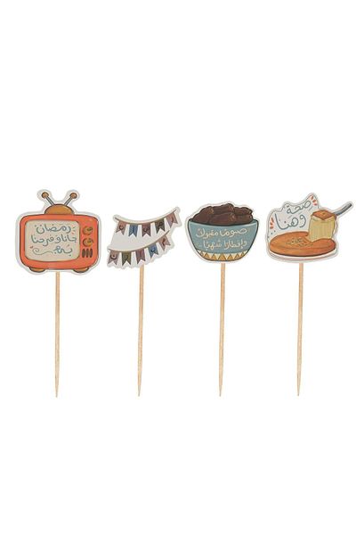 Party and Story Ramadan decorations for servings, 24 assorted pieces