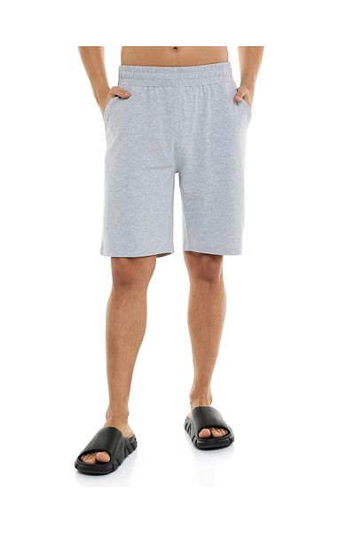 R&B Solid Lounge Shorts with Elastic Waist