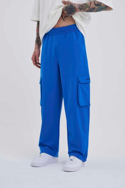 Machinist Oversized Cargo Pockets Φαρδύ αθλητική φόρμα μπλε