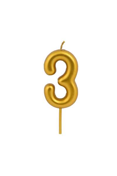 Party and Story Gold candle numbers 12 pieces