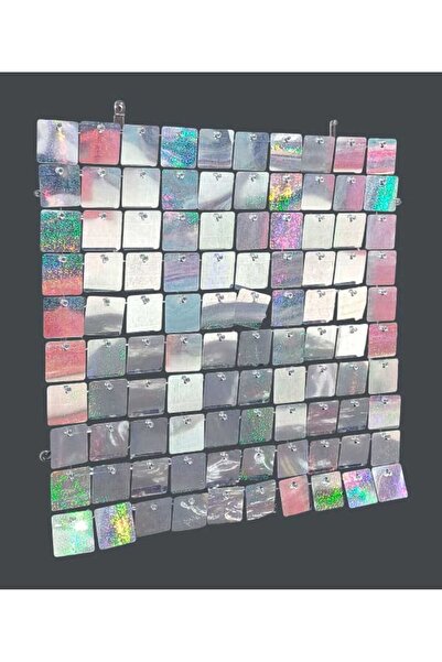 Party and Story خلفيات لامعة من الترتر، 30 سم × 30 سم، لون فضي، 12 قطعة