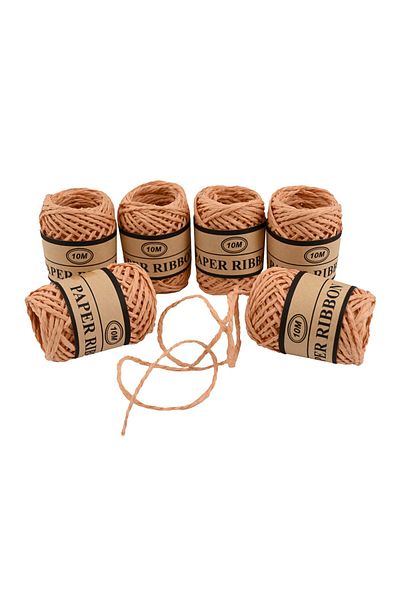 Party and Story Burlap Rope, 10M Orange, 6 Threads Length 10m/6 rolls