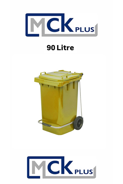 MCK Plus Mck Waste Plastic Pedal Trash Container 90 Liter Plastic Container - a Heat Resistant -