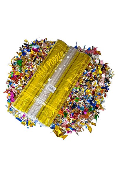 Party and Story مدفع حفلات ملون 30 سم، 3 قطع