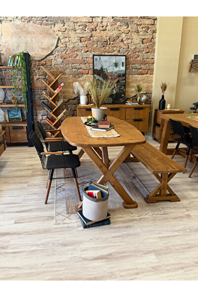 NT Concept Ntconcept Nova Ahşap Masa Takımı Banklı Sandalyeli