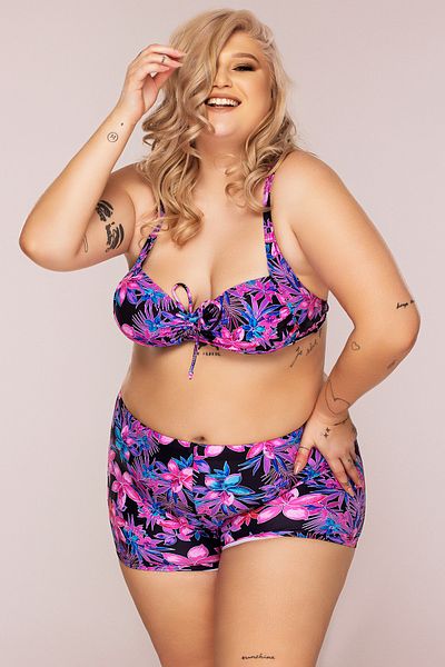Lush Fashion Batal Two-Piece Swimsuit Purple