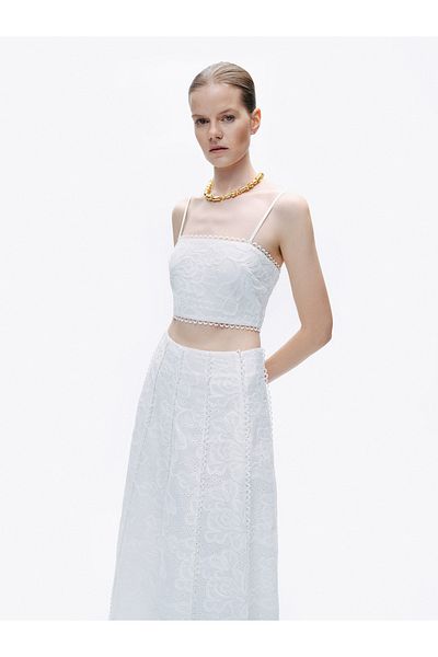 Nocturne Embroidered Crop Top