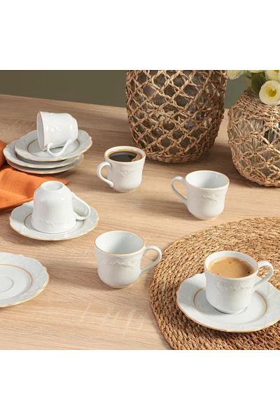 Porland Boya Yaldız Coffee Set for 6 Persons 85Cc