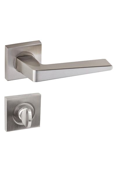 EYMEN YAPI Doğans Penta Square Rosette Wc Door Handle Satin