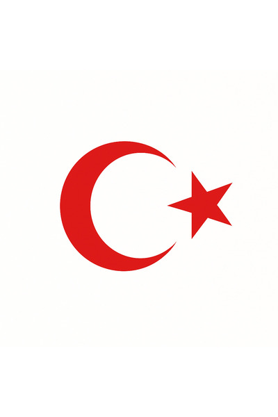 Oto Aksesuarcım ملصق سيارة العلم التركي أحمر 23x17 سم