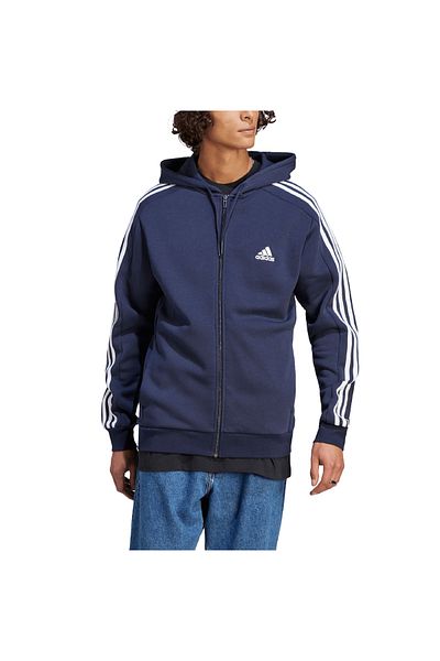 adidas Essentials Fleece 3-Stripes FZ Hoodie, Men's Hoodie