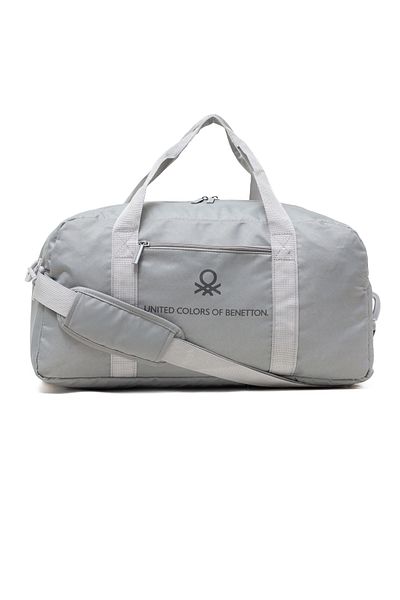United Colors of Benetton Light Gray Unisex Travel Hand Suitcase Sports Bag with Shoulder Strap 21065