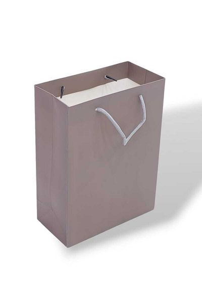 Party and Story Gift bags made of cardboard, 3 pieces, light gray color Size 26Ã—12Ã—32CM