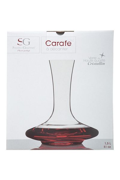 Secret de Gourmet Belcia wine carafe, glass, 1.5 liters