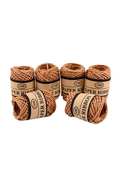 Party and Story Burlap Rope, 10M Brown, 6 Knots Length 10 meters/6 rolls