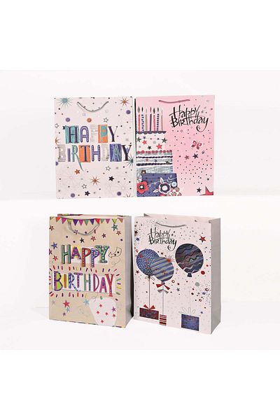 Party and Story Birthday bags 12 pieces XS (12*14*6CM)