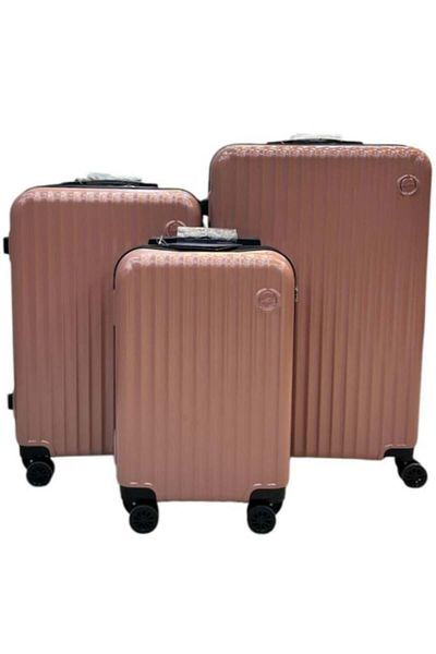 Generic 3-piece travel bag, excellent and shatter-resistant, dark rose gold color