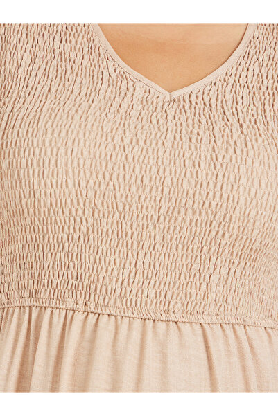 Styli Plus Size Balloon Sleeve A-Line Maxi Dress