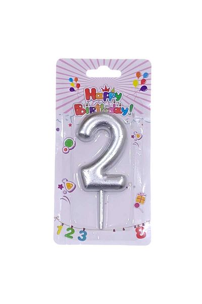 Party and Story Gray Party Candle 2