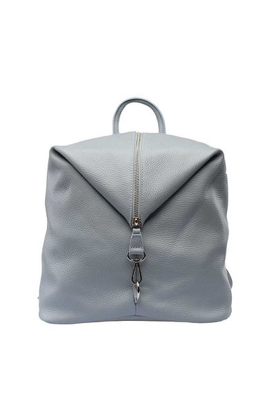 Toro Nero Women's turquoise genuine leather backpack Zip and Glow