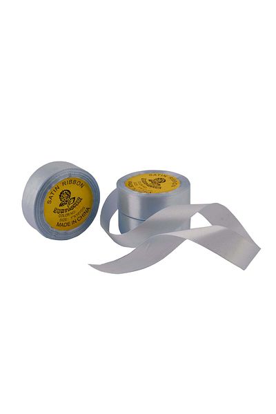 Party and Story Gray Satin Ribbons, 1 Inch, 3 Pieces