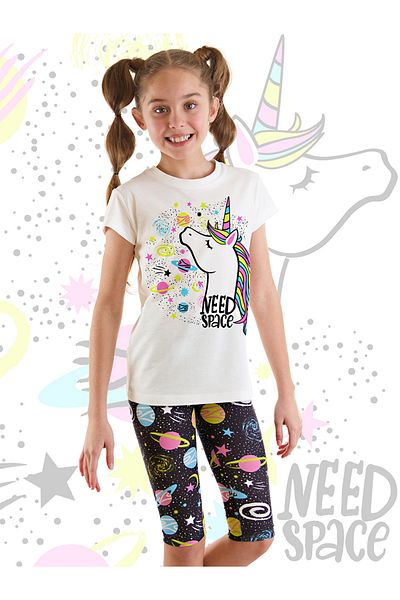 MSHB&G Σετ κολάν Unicorn Girl Summer T-shirt στο διάστημα