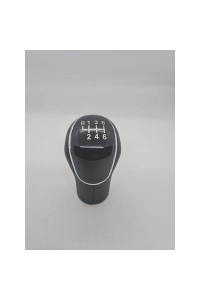 FVR Mazda 3 Black Leather Gear Shift Knob 6 Forward Artificial Leather