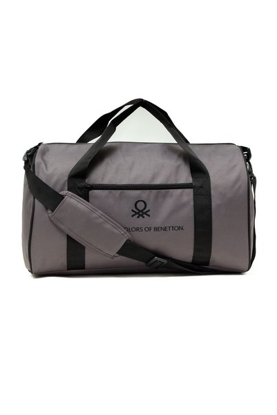 United Colors of Benetton Gray Unisex Shoulder Strap Travel Hand Luggage Sports Bag 21071