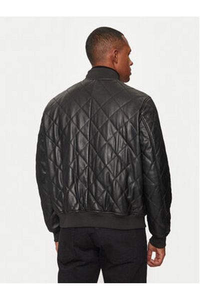 Karl Lagerfeld Mens Leather Jacket 555011-544409 Black