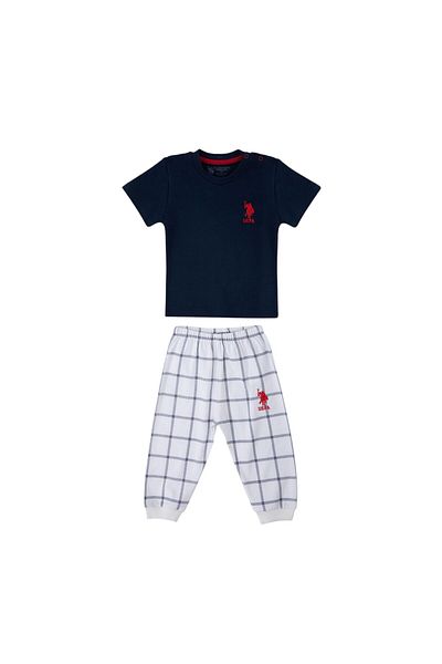 U.S. Polo Assn. Navy Blue Baby Tshirt Set Usb1077