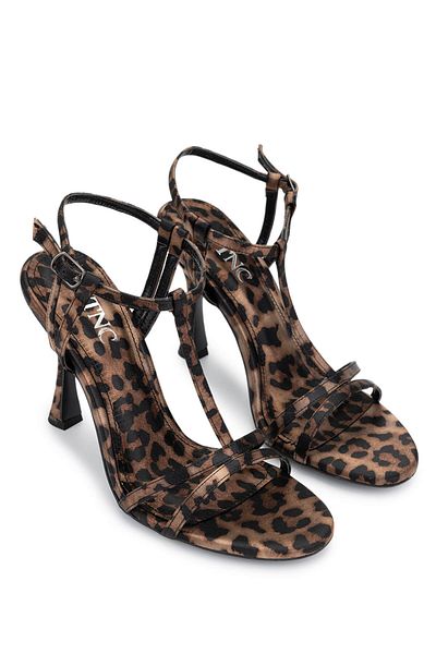 Tamer Tanca Women's Vegan Leopard Heeled Shoes