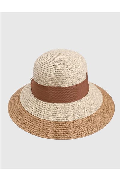 İLVİ Nara Straw Tan Women's Beach Hat