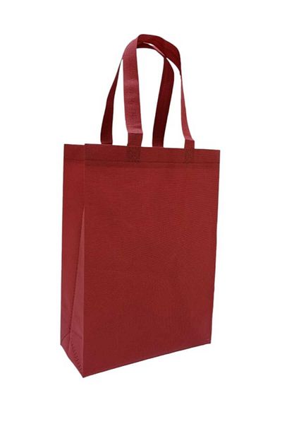 Party and Story Dark red fabric shopping bags that can be used more than once, 12 (M)30Ã—40Ã—11CM